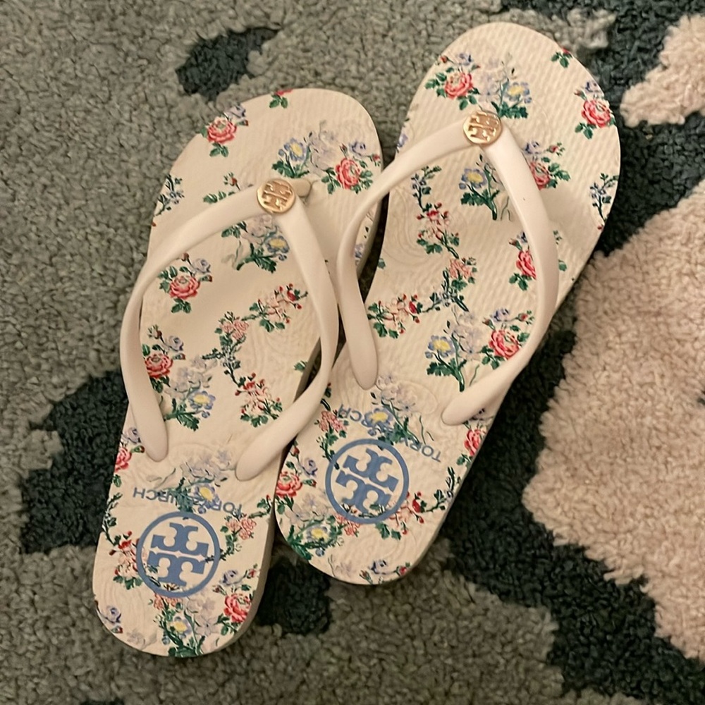 Fancy floral slippers